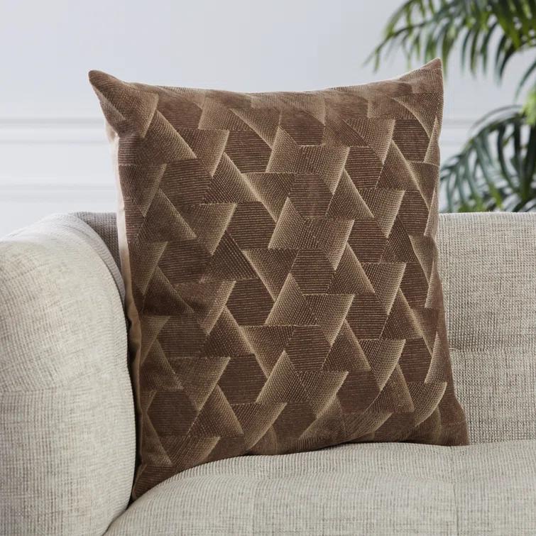 Gretchen Geometric Cotton Throw Pillow