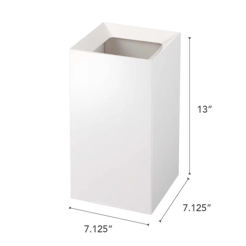 Yamazaki Home Yamazaki Home Trash Can, Modern Garbage Waste Bin Basket With Handle, 2.5 gallons, 10 liters