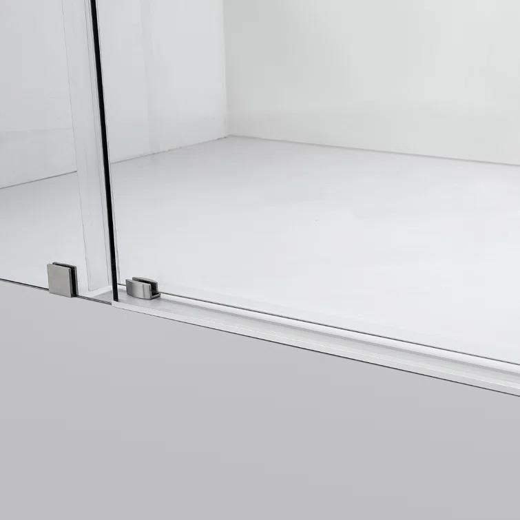 Vinnova 48-52” W x 78” H Sliding Frameless Shower Door 312052-SS-BN