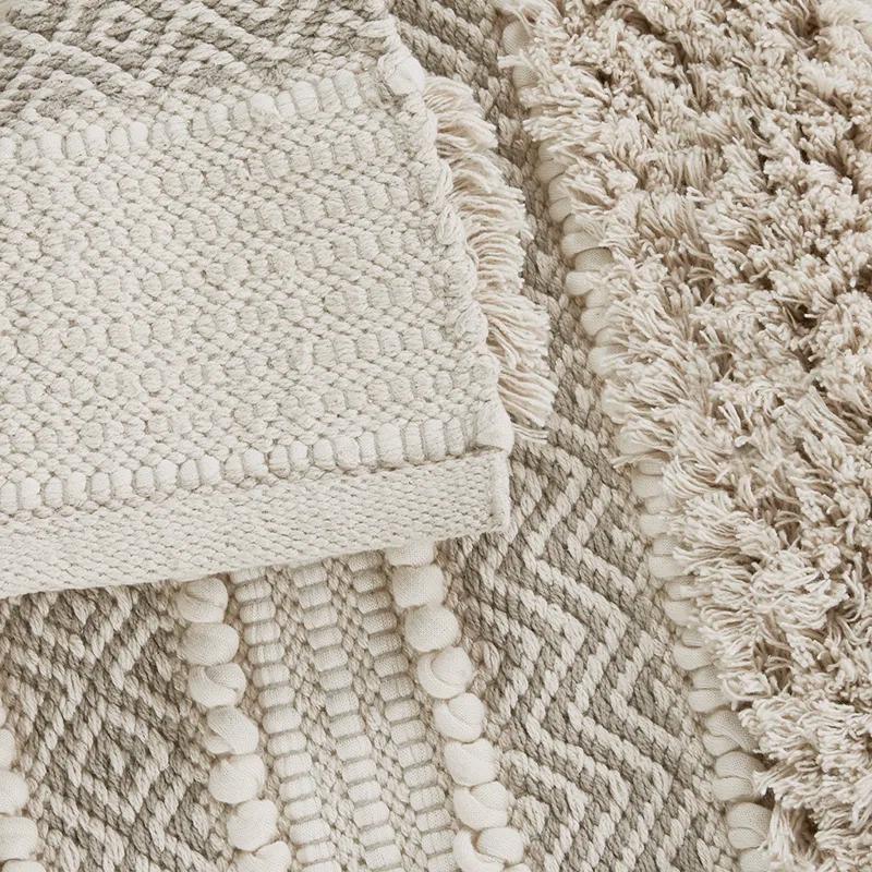 INK+IVY Asher Cotton Blend Bath Rug with Non-Slip Backing