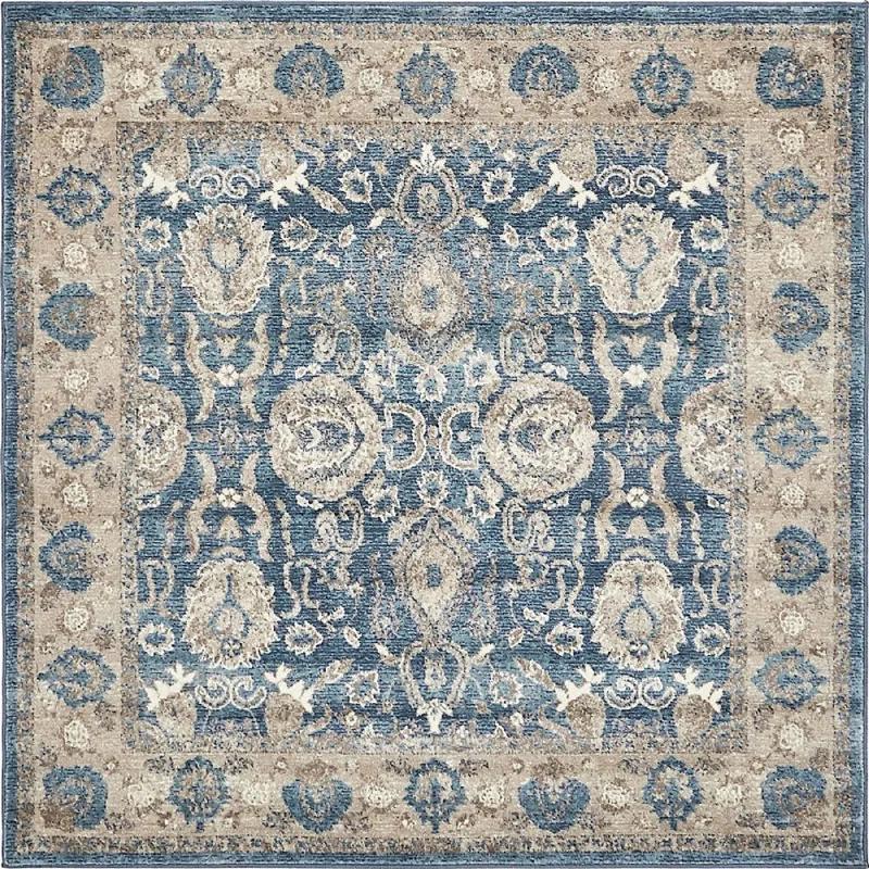 RugPal Linz Oriental Blue Area Rug