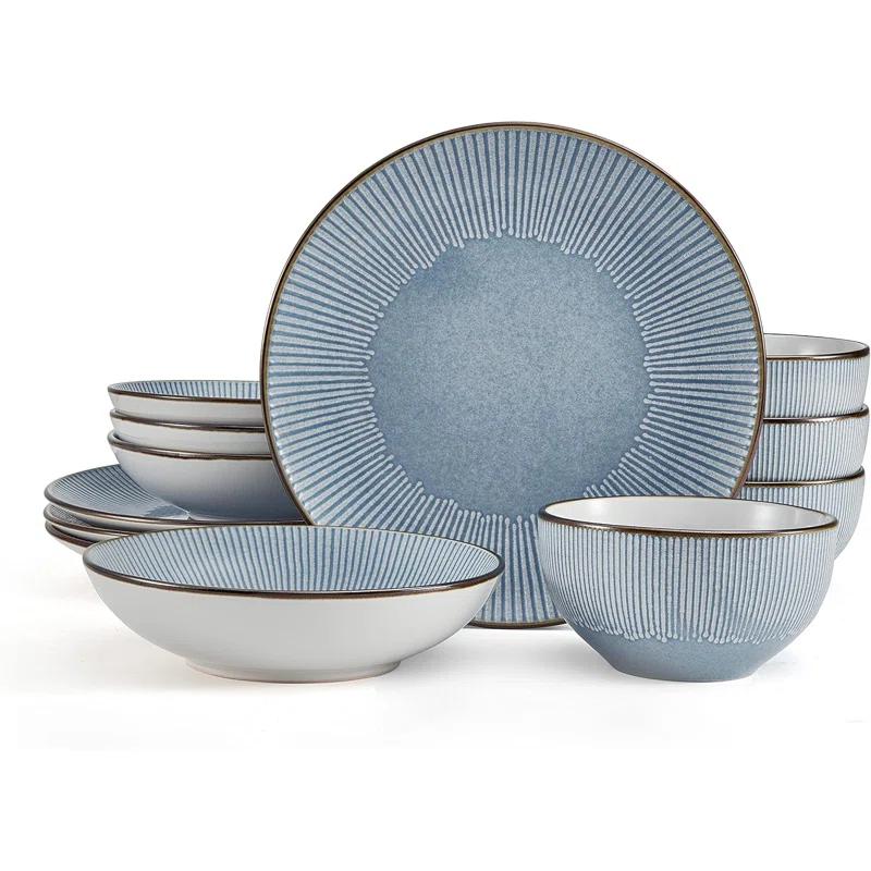 Latitude Run® Yaniya 12 Piece Stoneware Dinnerware Set - Service for 4