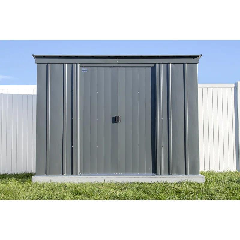 Arrow 8 ft. W x 4 ft. D Galvanized Steel Vertical Storage Shed