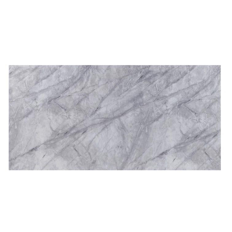 Everly Quinn Eardie Rectangular Dining Table in Light Gray and Mirrored Silver