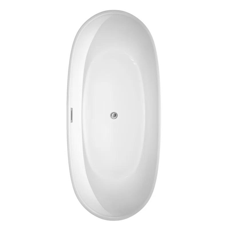 Rebecca 70'' x 32'' Freestanding Soaking Acrylic Bathtub