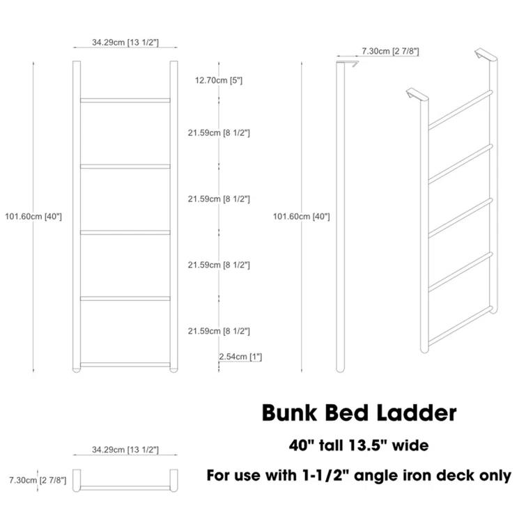WFX Utility™ Englert 40" Tall Steel Hook-on Bunk Bed Ladder