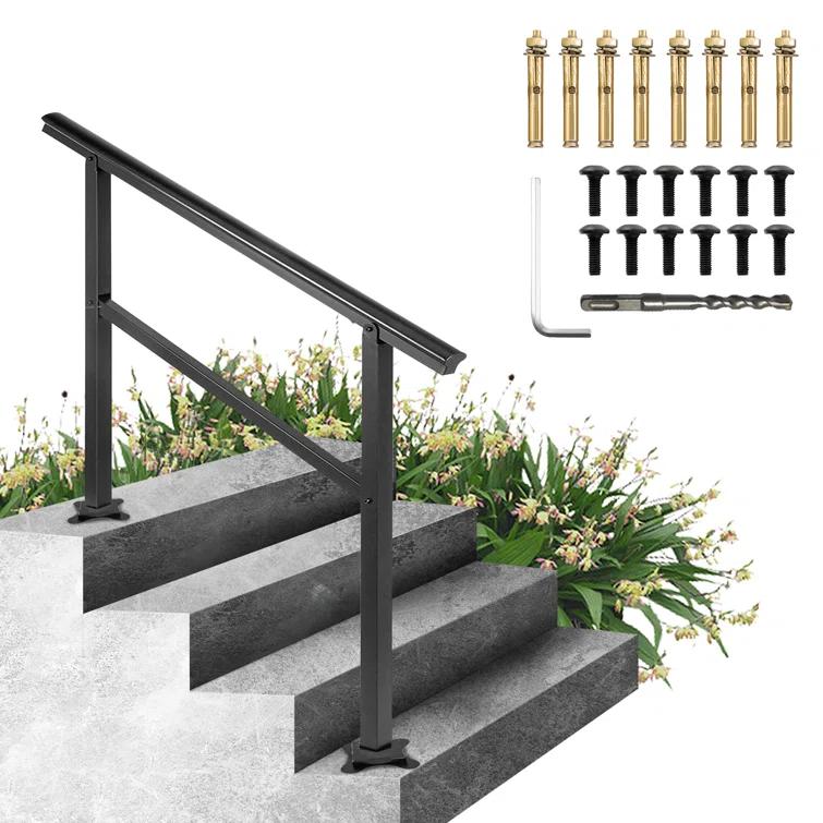 VEVOR Stair Railing Kit Aluminum Handrail Flexible Outdoor Deck Hand Rail