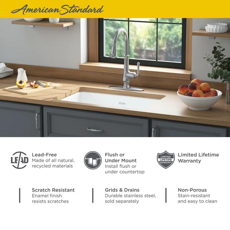 Delancey 30'' L Undermount Single Bowl Cast Iron Kitchen Sink