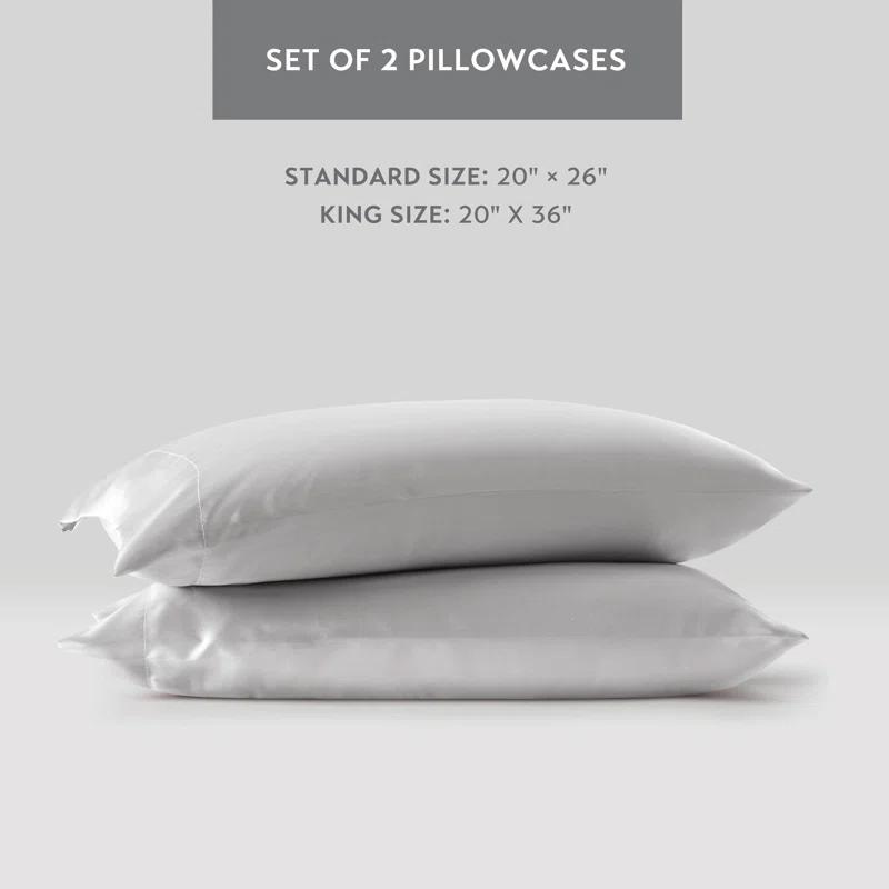 Madison Park Essentials Satin Luxury 2PC Pillowcases (Set of 2)