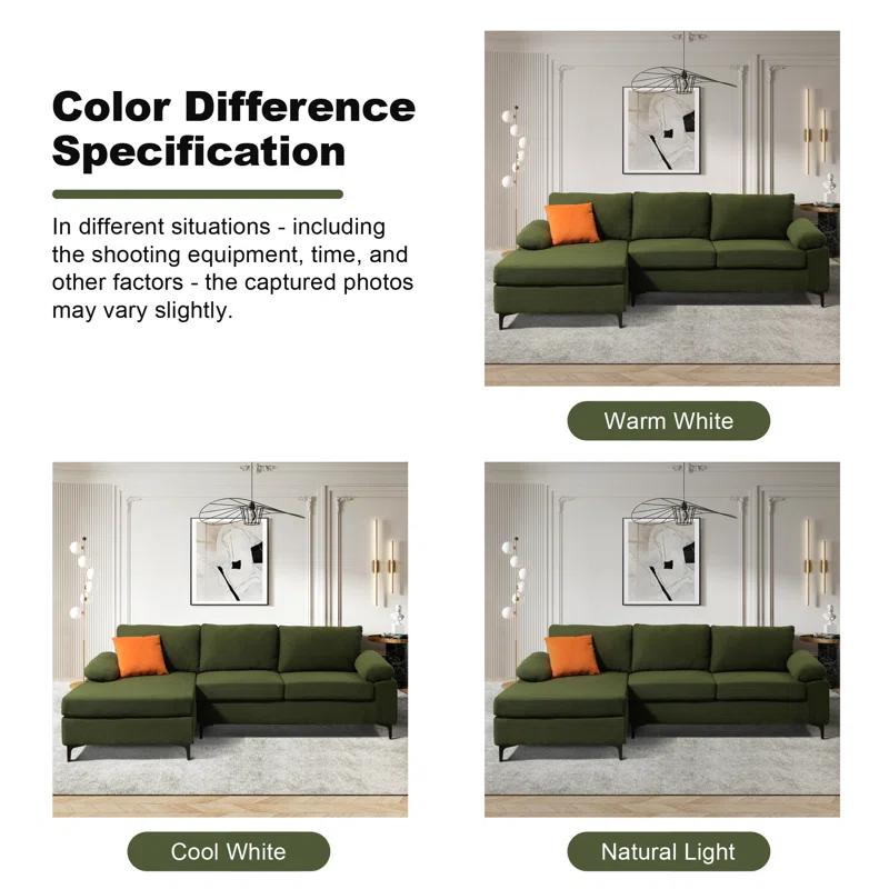 Wade Logan® Avrianna 2 - Piece Upholstered Sectional