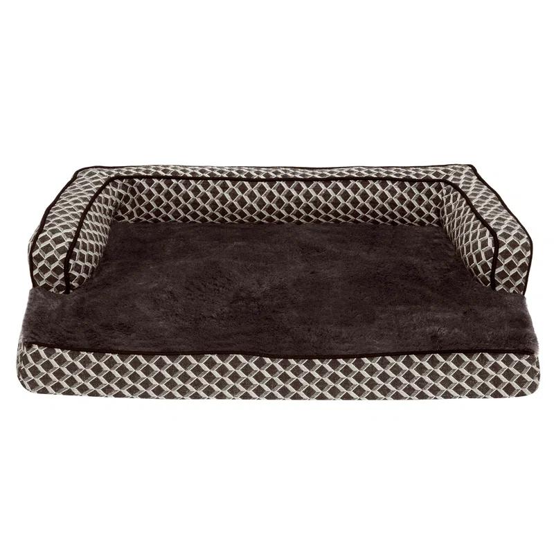 FurHaven Plush & Diamond Décor Comfy Couch Pet Bed