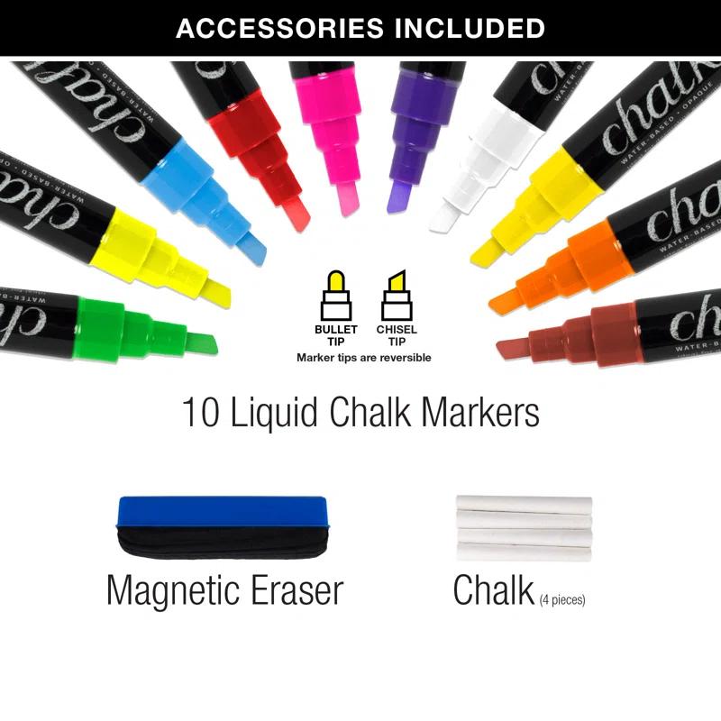 Excello Global Products Wall Mounted Magnetic Chalkboard, 30" x 20" & Reviews | Wayfair