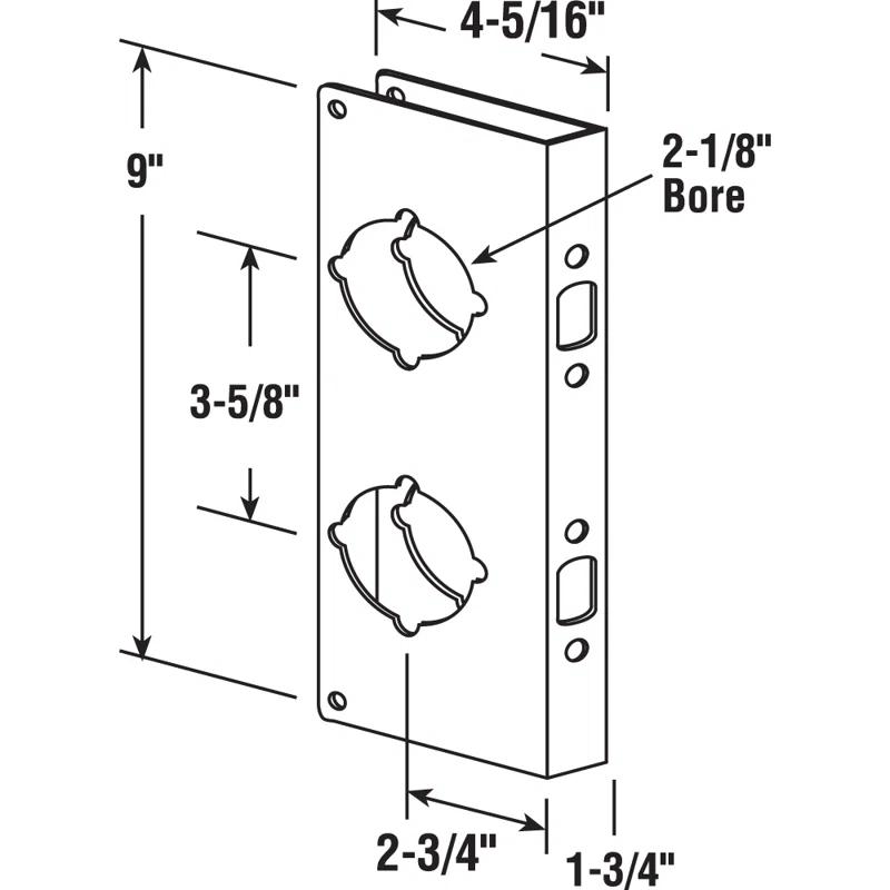 Prime-Line Lock and Door Reinforcement Plate (Single Pack)