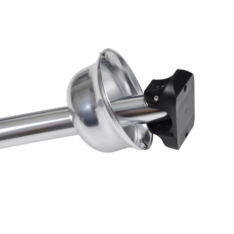 Utopia Alley Utopia Alley Rustproof Fixed Mount Single Curved Shower Rod, Aluminum, adjustable from 45" to 72" Wide
