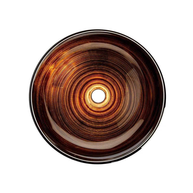 Eden Bath EB_GS72 Eden Bath 16.38'' Tempered Glass Circular Bathroom Sink
