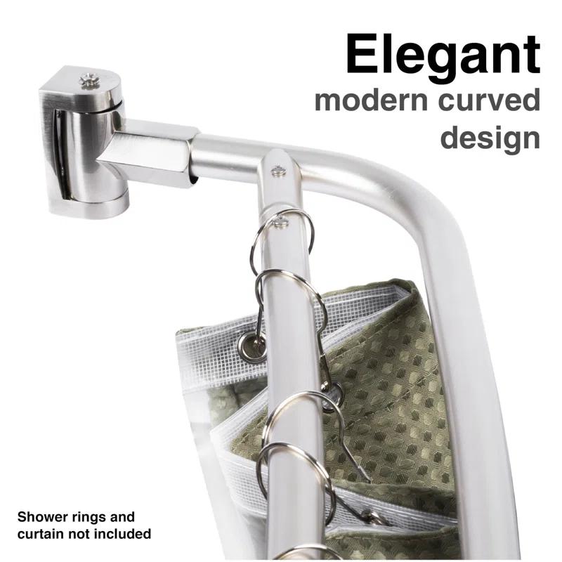 VOMGEB1 Double Curved Shower Rod, Durable Metal Construction