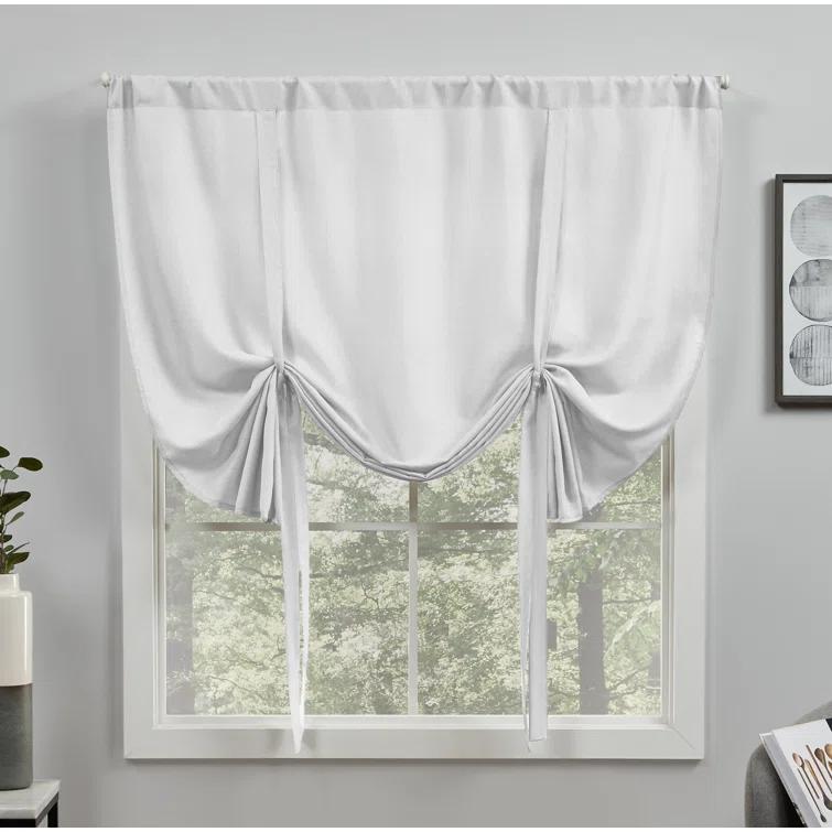 Amalgamated Textiles Exclusive Home Loha Light Filtering Rod Pocket Tie Up Shade