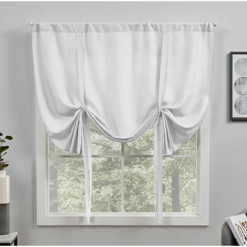 Amalgamated Textiles Exclusive Home Loha Light Filtering Rod Pocket Tie Up Shade