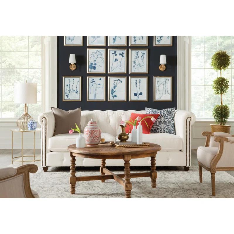 Saro Graciella Collection Linen Reversible Throw Pillow