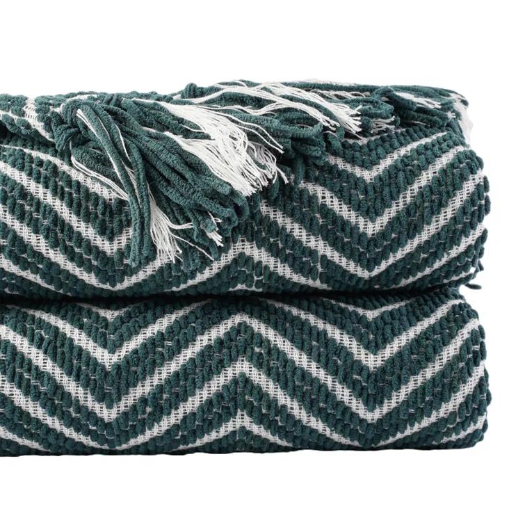 Battilo Home Throw Blanket for Couch, Decorative Knit Blanket for Bed, Super Soft Warm Throws for Room Farmhouse Accent Decor, 50"x60"