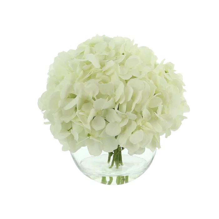 Creative Displays, Inc. Hydrangea In Glass Vase | Perigold