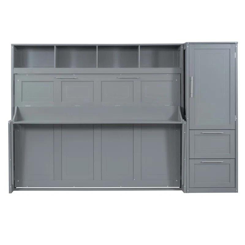 Galibens Murphy Bed Wall Bed With Closet And Drawers