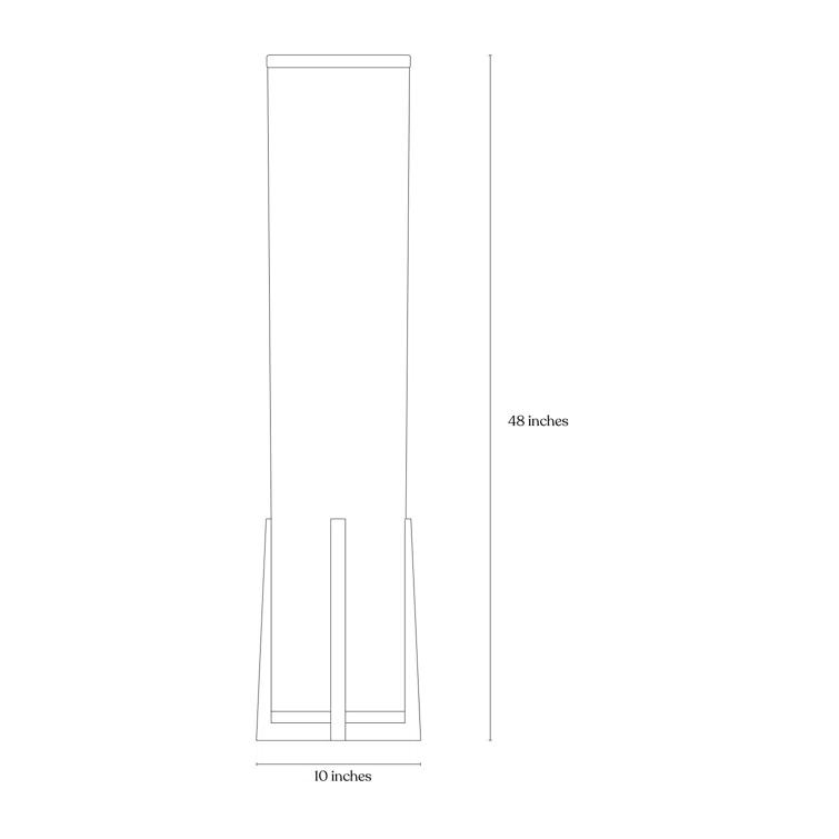 Parker 48 in. Farmhouse 2-Light LED Energy Efficient Floor Lamp with Beige Fabric Cylinder Shade