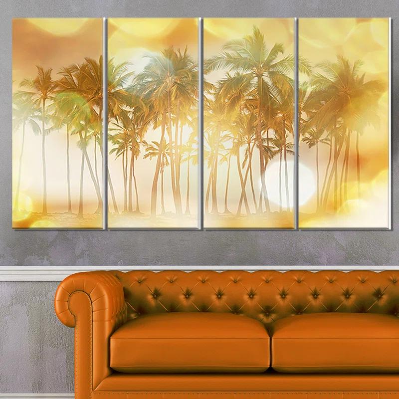 Design Art " Palms In Serene Tropical Beach "