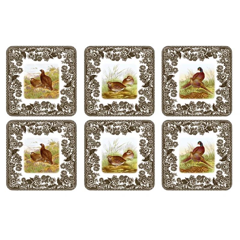 Pimpernel Woodland Coasters 4"X 4" (Set of 6)