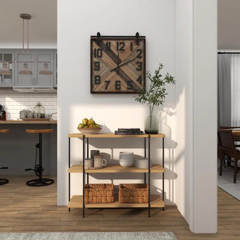 Wood And Metal Console Table