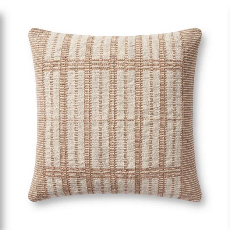 Marion Pillow by Magnolia Home by Joanna Gaines X Loloi - Gold and Beige / Polyester
