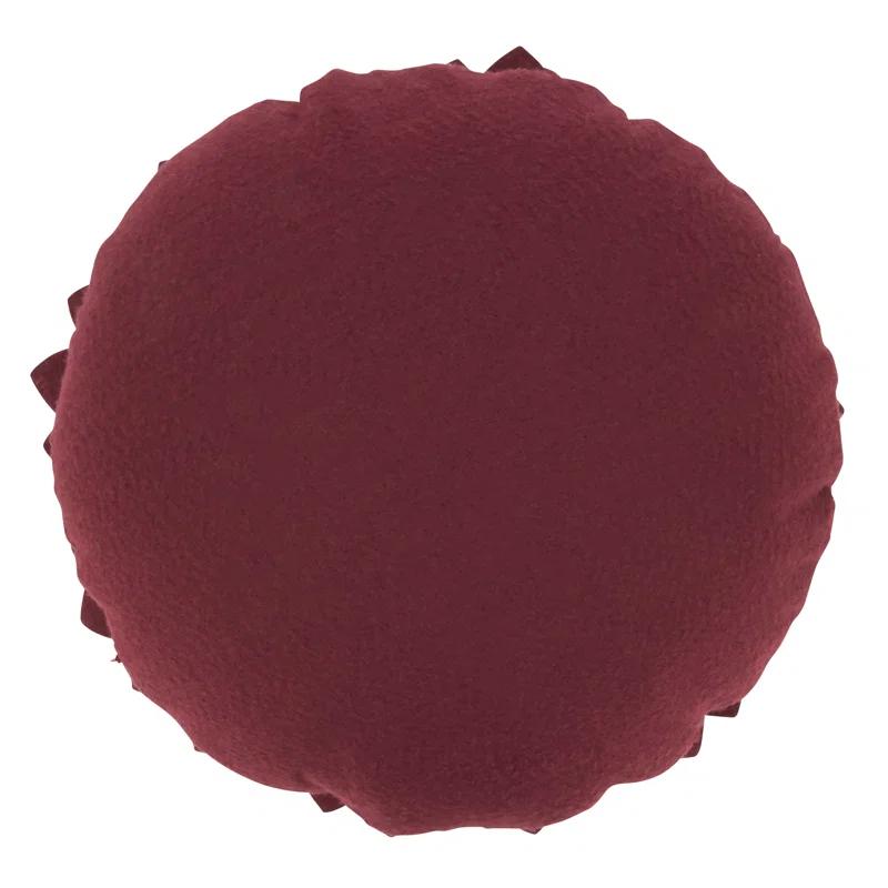 Saro Fleur De Jardin Collection Ruffled Throw Pillow