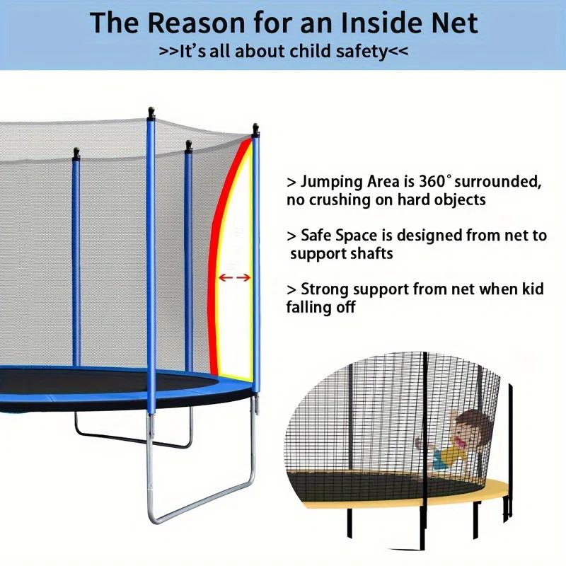 SKYBOUND Skybound 10' Round Backyard Trampoline with Safety Enclosure
