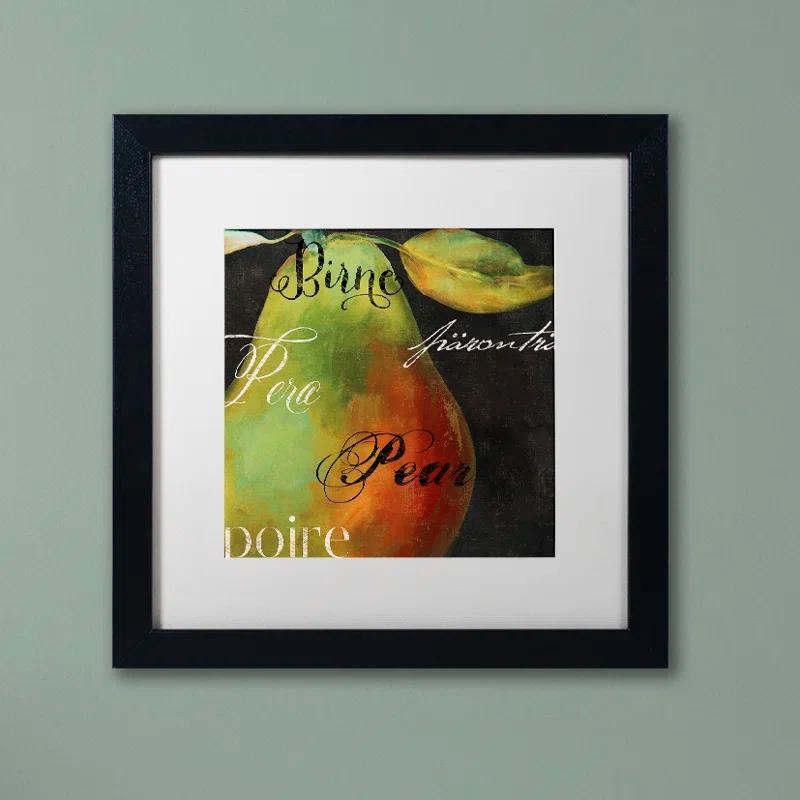 Trademark Fine Art 'Painted Pear I' by Color Bakery Framed Graphic Art | Wayfair