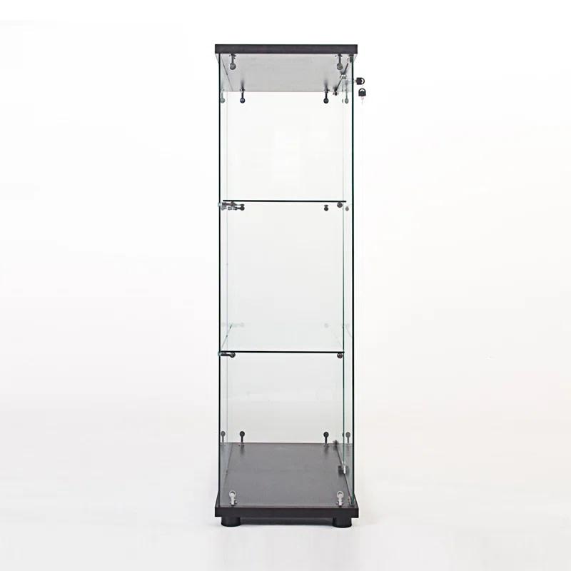 wendeway One Door Glass Cabinet Glass Display Cabinet With 3 Shelves