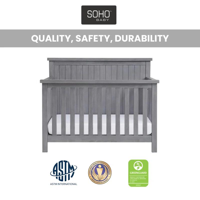 Soho Baby Everlee 4 in 1 Convertible Crib