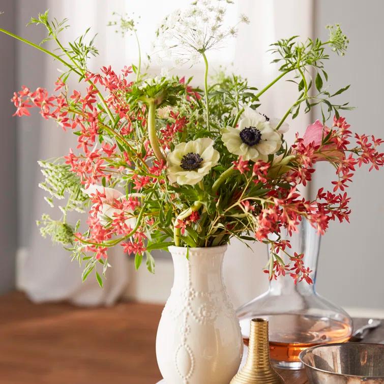 Lenox French Perle Giftware White 8" Fluted Vase