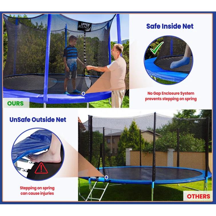 Upper Bounce Machrus Upper Bounce 16 FT Round Backyard / Outdoor Trampoline Set with Safety Enclosure System