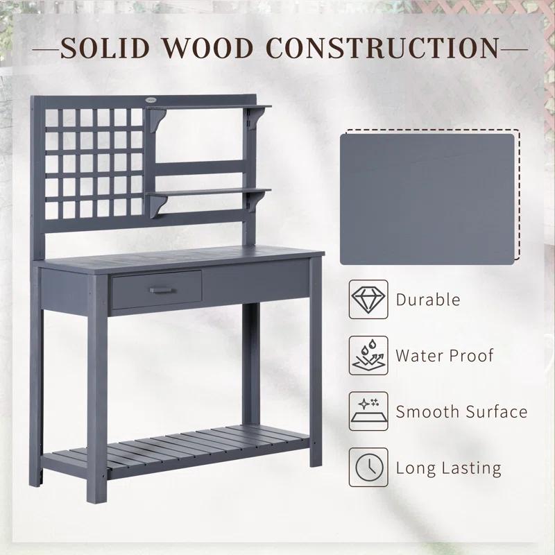 Laurel Foundry Modern Farmhouse® Trott Fir Wood Potting Bench