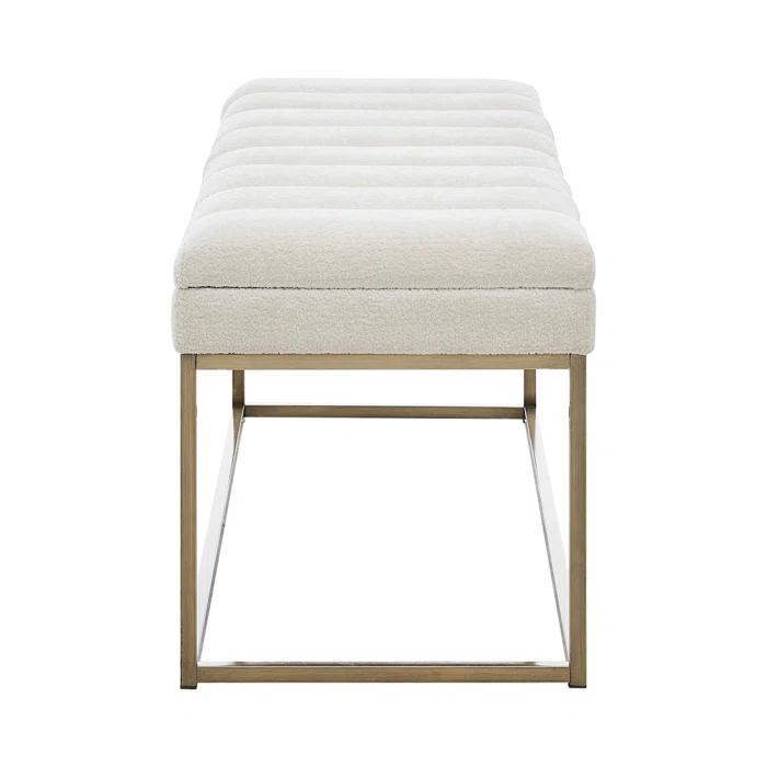 Everly Quinn Georgenia Polyester Upholstered Bench