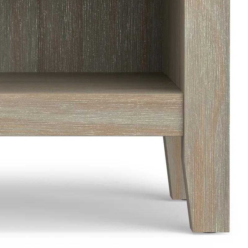 Simpli Home Artisan 24"W Solid Wood Nightstand with Drawer and Shelves