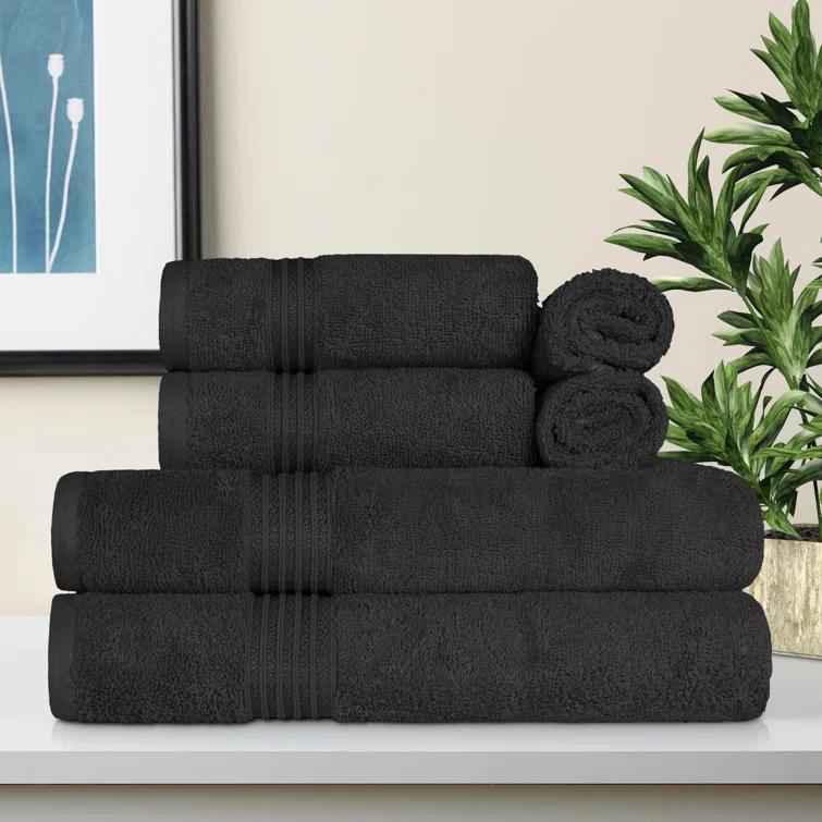 Oleg 600 GSM 6 Piece Egyptian-Quality Cotton Towel Set