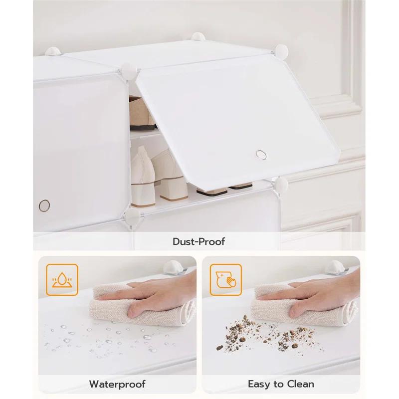 8 Cubes Shoe Organizer With Doors