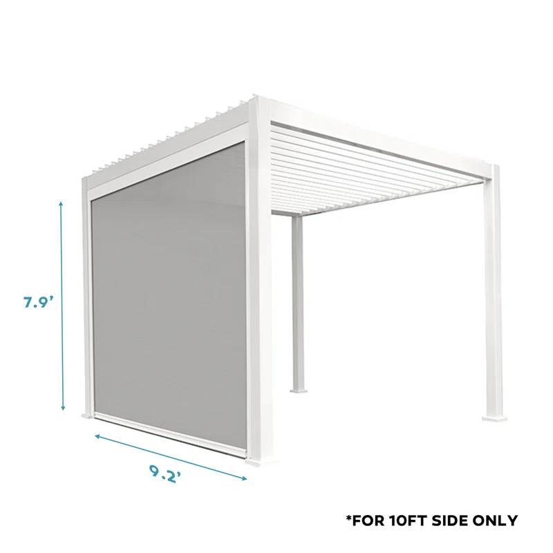 111 Aluminum Pull Down Privacy Screen for Pergola