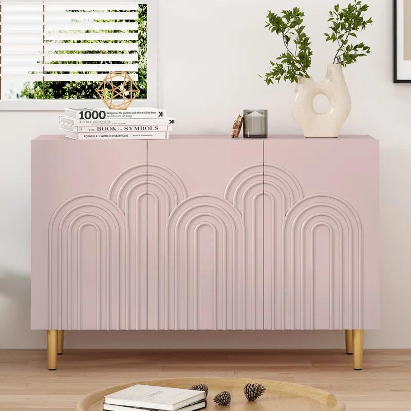 Mercer41 Sirgio 47.2'' Sideboard Buffet Cabinet with 3 Doors for Kitchen, Hallway, Living Room