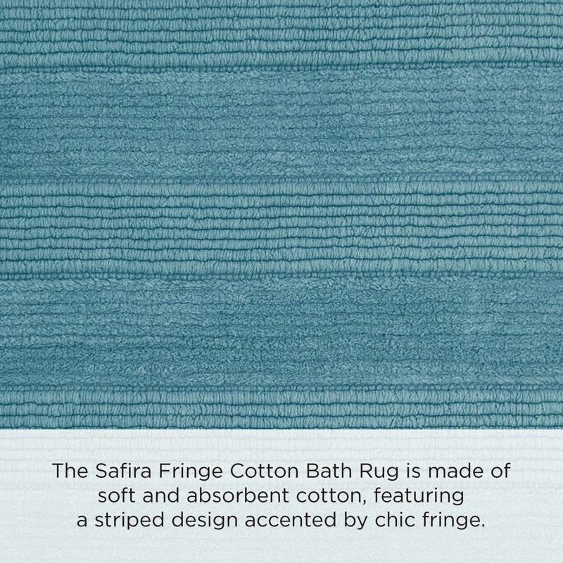 French Connection French Connection Safira Fringe Cotton 2 Piece Bath Rug Set