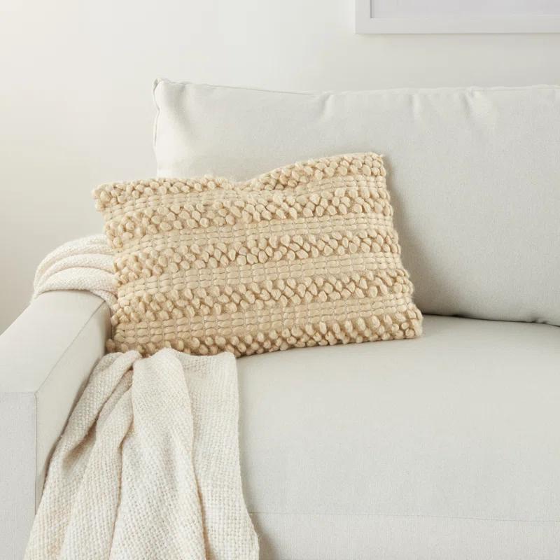 Mina Victory Striped Throw Pillow With Texture