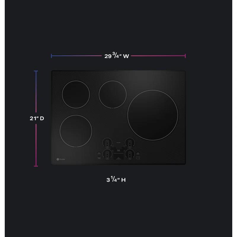 GE Profile™ PHP7030DTBB 29.75" Induction Cooktop with 4 Elements