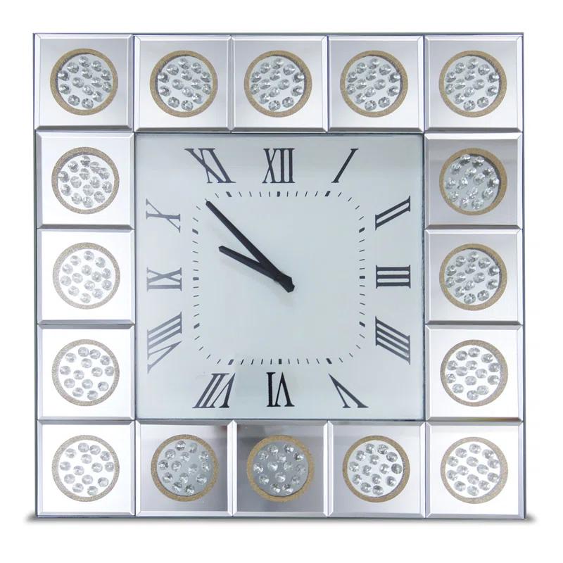 Michael Amini Montreal Glass Wall Clock