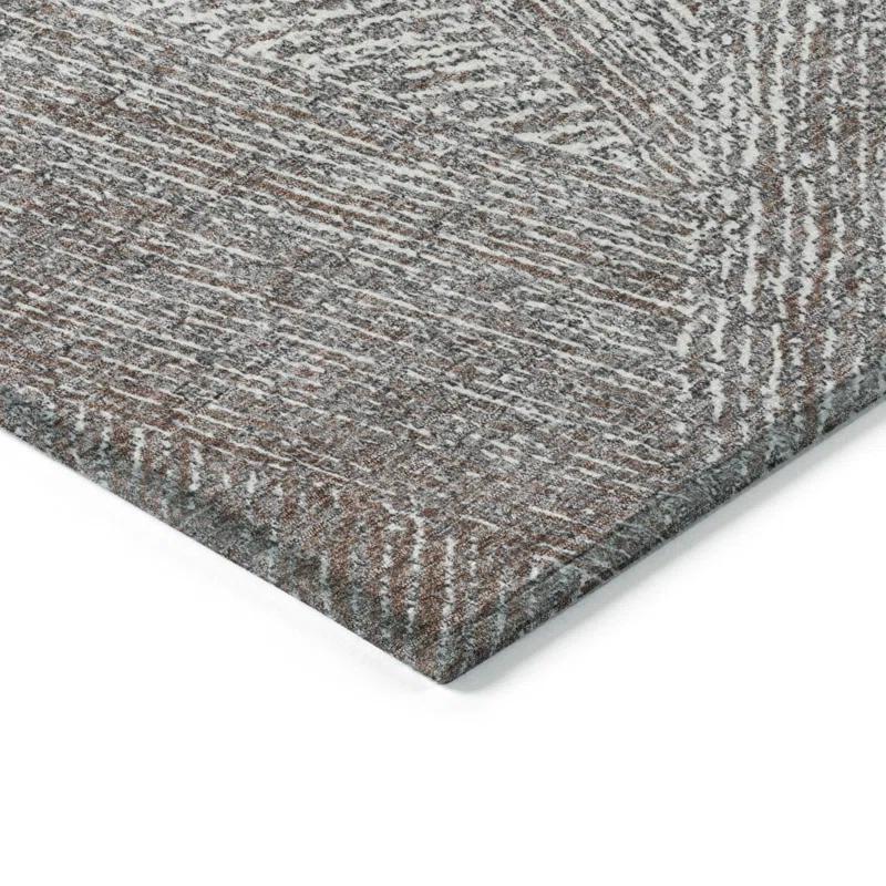 Chayden ACN991 1'8" x 2'6" Machine Washable Gray Indoor/Outdoor Area Rug